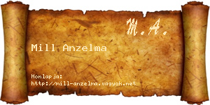 Mill Anzelma névjegykártya